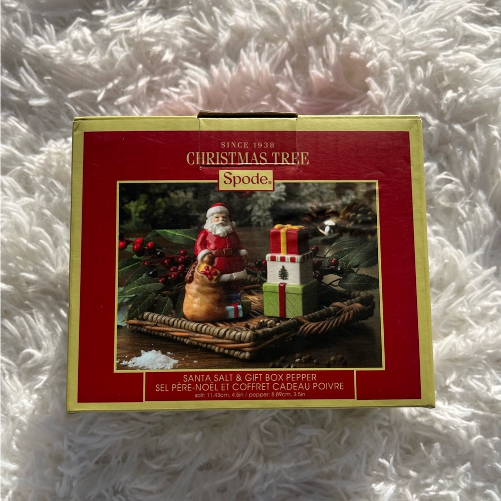 SPODE SANTA SALT SHAKER & GIFT BOX PEPPER SHAKER SET